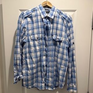 Express Modern Fit Plaid Shirt Size XL